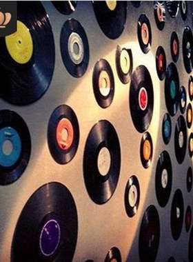 复古工业风黑胶唱片碟片模型道具墙饰壁饰酒吧创意怀旧.装饰品摆