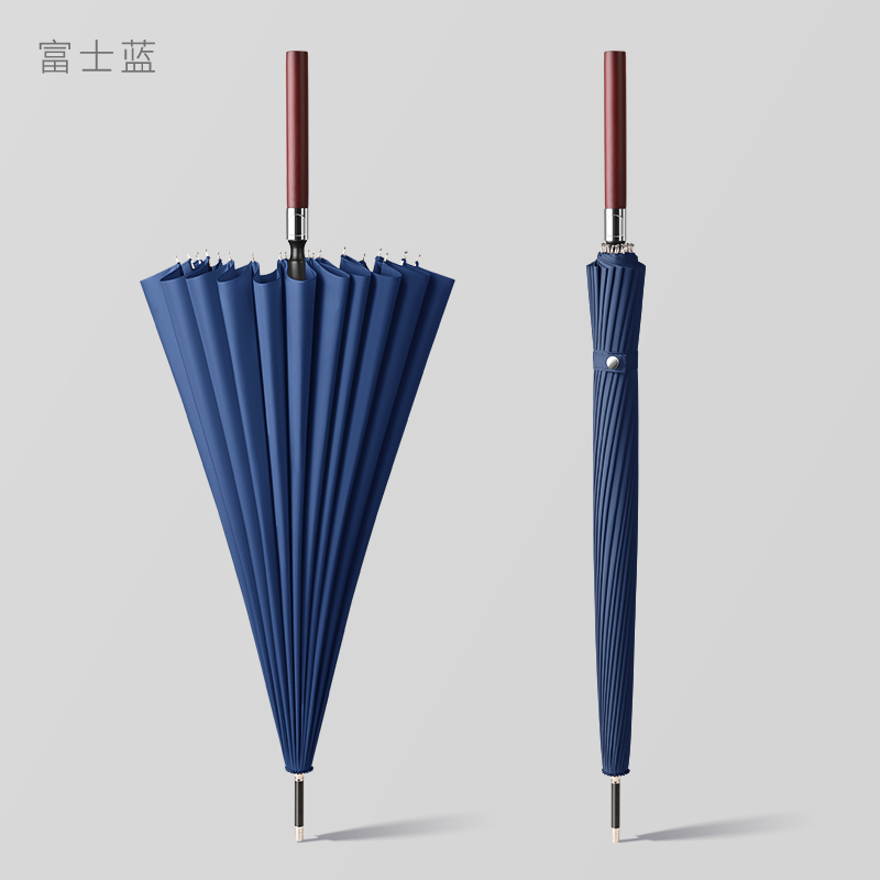 长柄雨伞男士大号加固加厚结实抗y风暴雨专用自动伞女高档定制log