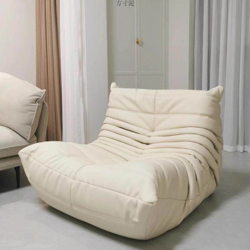 黑色毛毛虫沙发懒人单人休闲椅小户型阳台客厅躺卧源工厂一件