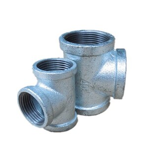 方边玛钢镀锌中标铁等径丝扣内牙三通管件接头三叉4分6分1寸三通