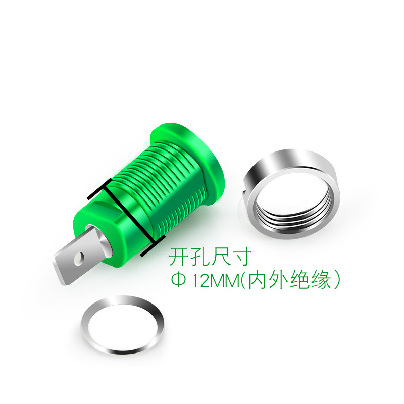 尼龙料高压安全型4mm面板香蕉插座孔4.8mm端子万用表插座