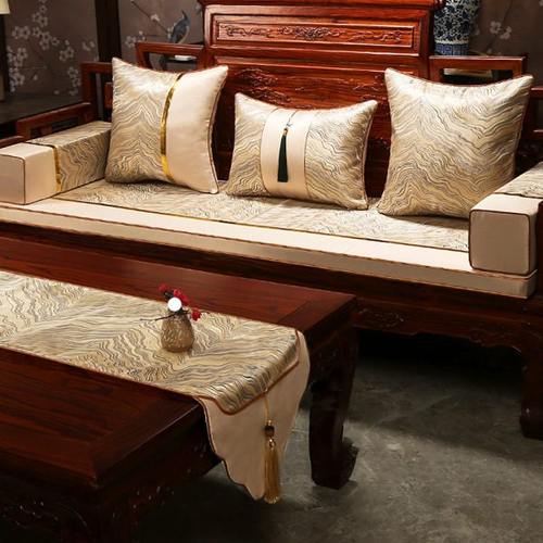 新中式红木沙发坐垫实木家具椅子沙发垫罗汉床五件套乳胶坐垫棕垫