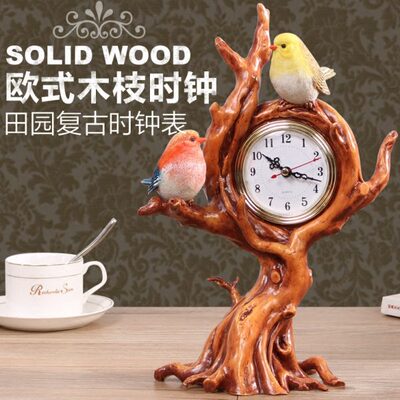 现代简约创意小时钟时尚个性座钟客厅卧室床头柜静音台钟家居饰品