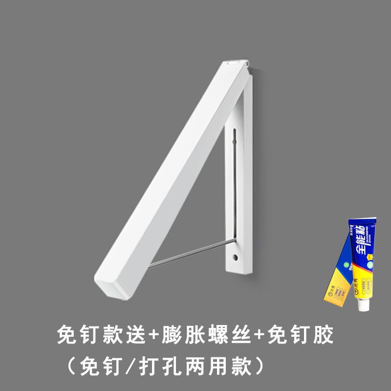 隐形晾衣架杆壁挂式折叠免打孔室内D晾晒绳窗户阳台伸缩飘窗晾衣