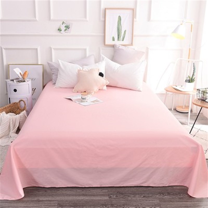 纯色灰色床单单人单件双人粉w色学生宿舍上下铺单人床简约蓝色被