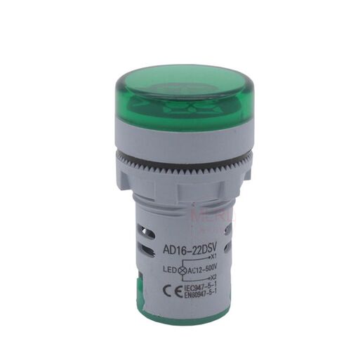 新款LED数显交流指示灯迷你电压表AD16-22DSV AC220V孔径22mm包邮