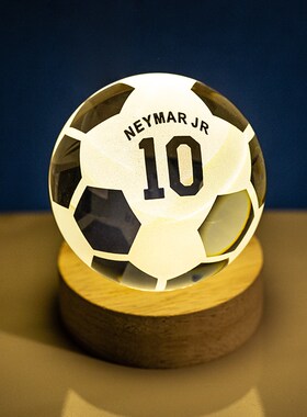 科比篮球水晶球生日礼物送男生球迷发光实用创意男Y孩礼品小夜灯