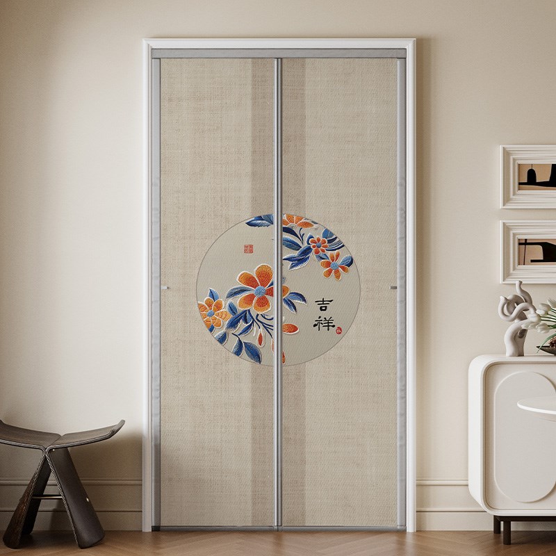 新中式防蚊门帘隔断帘卧室厨房磁吸B条磁性2025新款夏季隐私遮挡