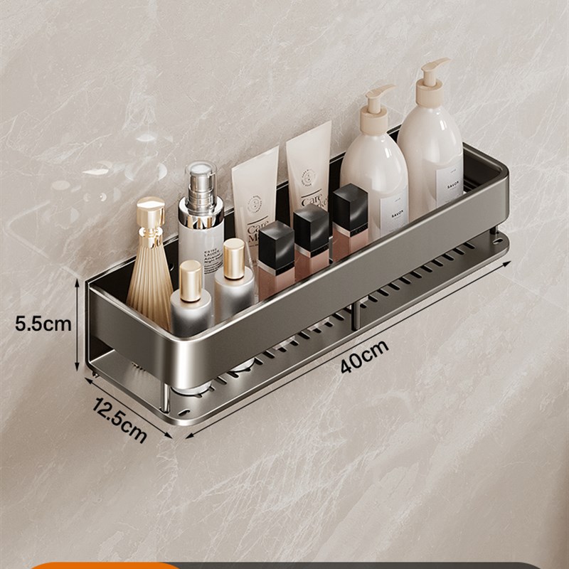 打孔式卫生间置物架免打孔厕所洗漱台墙J上多层收纳洗手间壁挂浴