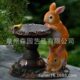 花园装 饰防水庭院户外树脂院太阳能子阳台布置创意小夜灯摆件兔子