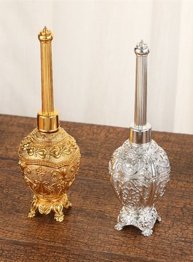 创意瓶办公室家居玻璃工w艺品摆件轻奢精美瓶欧式圣水瓶