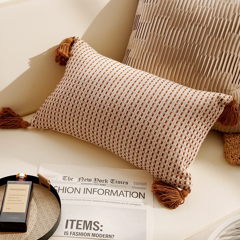 法式复古美拉德抱枕棕色轻奢南瓜客厅沙发抱N枕套床上飘窗靠垫靠