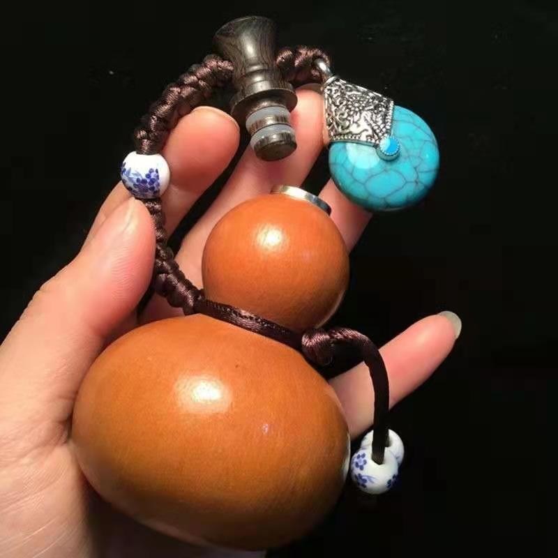 小酒葫芦迷你挂件手把件可开口倒酒小酒葫芦 葫芦手把件.包浆 挂