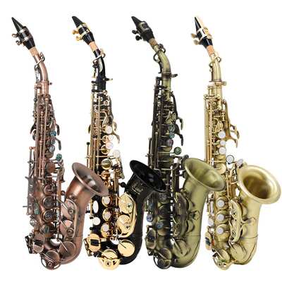 跨境货源高音萨克斯降b调小弯管萨克斯风西洋管乐器初学Saxophone