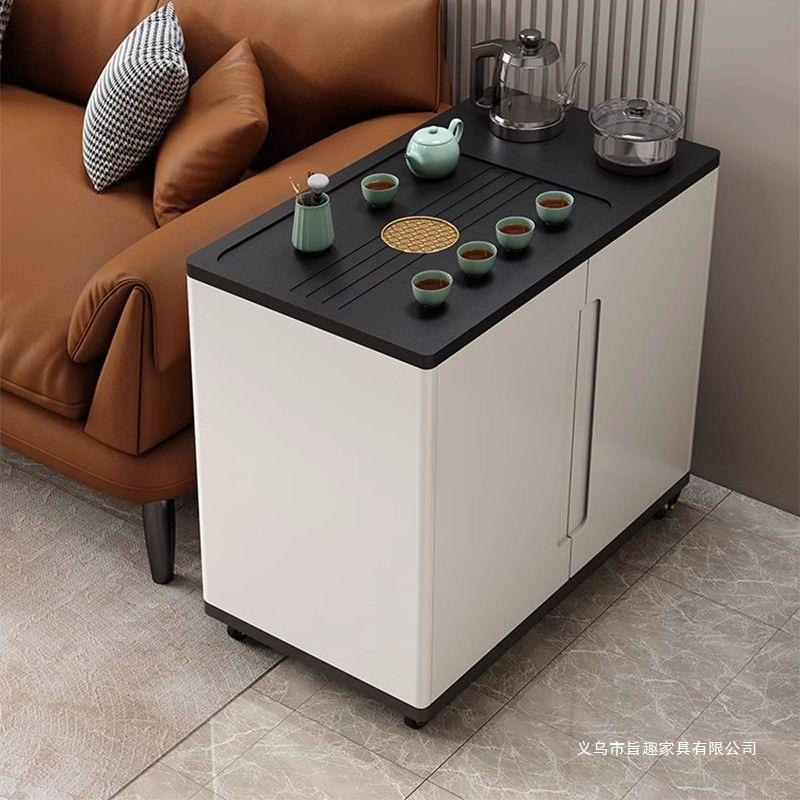 可移动茶台小型茶桌边柜家用沙发边茶车轻奢现代茶几桌阳台泡茶桌