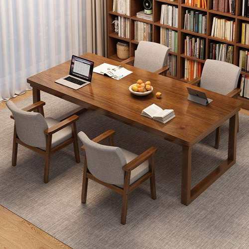 餐桌客厅长书桌子客厅家用现代简易双人工作写字台台式电脑办公桌