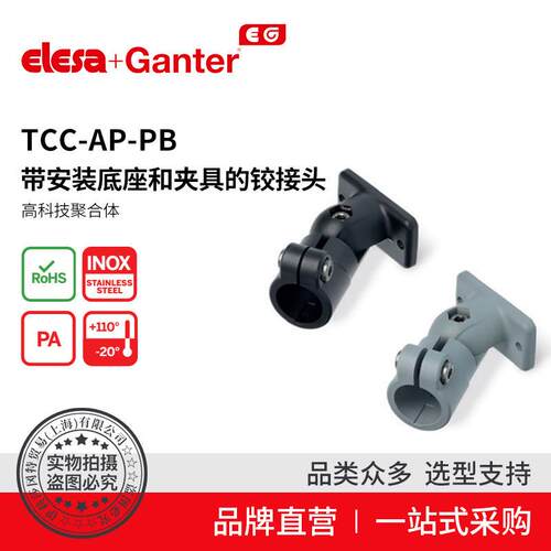 Elesa Ganter伊莉莎冈特 TCC-AP-PB 带安装底座和夹具的铰接头