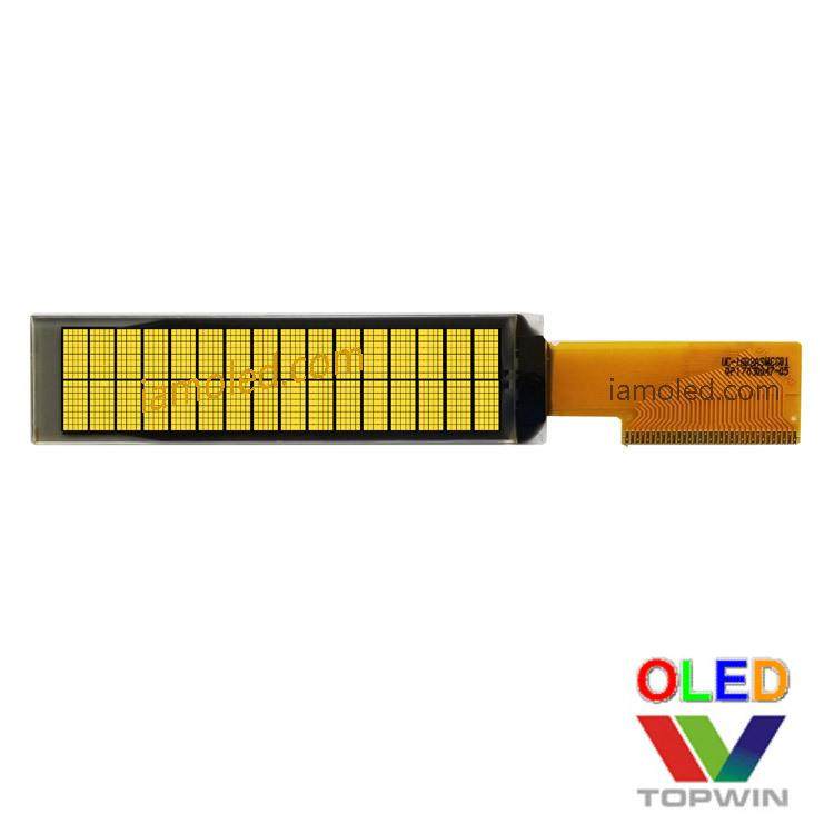 2.26英寸断码字符型oled液晶显示屏黄色黄光topwin拓微科技大尺寸