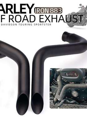 哈雷883 排气管改装 VH直出排气 1200 48 XL883N 超短排气管