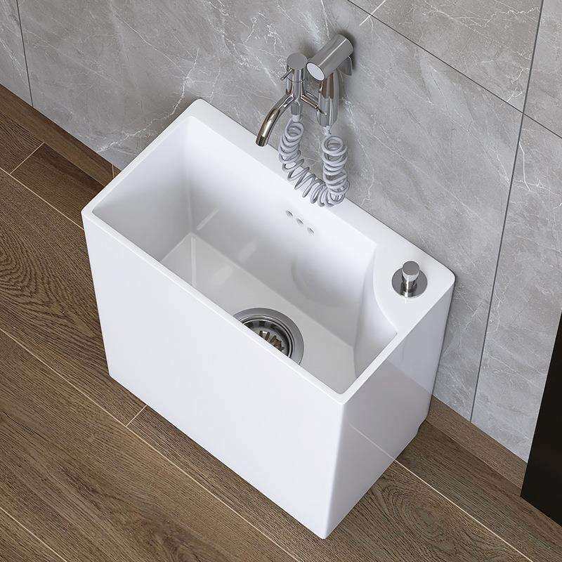 阳台小号20cm拖把池家用洗墩布池卫生间超窄拖帕池迷你拖布池侧排