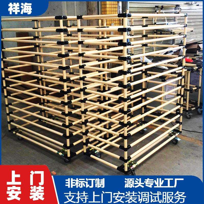 精益管拣货车多层置物架 物料架仓储分拣车 移动货架线棒周转车