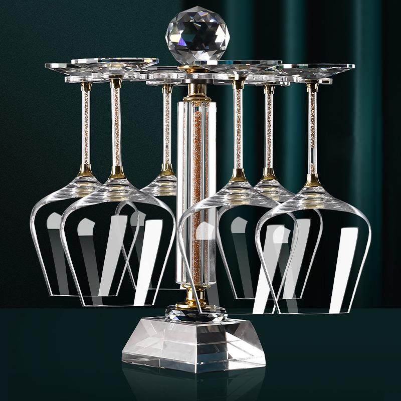 水晶奢华高脚杯倒挂架高档家用客厅红酒杯酒架悬挂架创意酒柜摆件,餐饮具,酒架,淘宝优惠券,粉丝福利购,淘宝优惠卷
