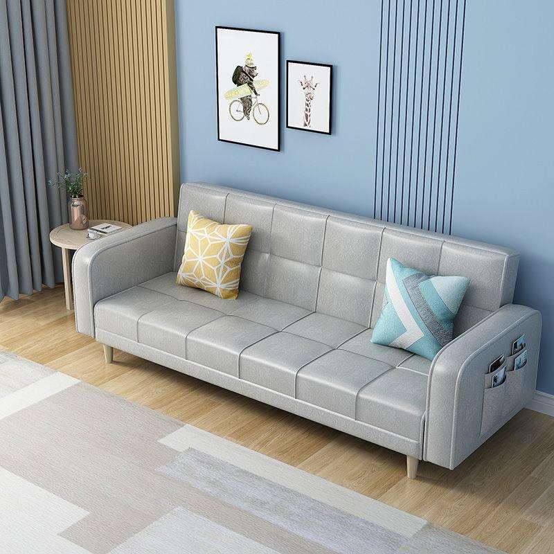 客厅沙发小户型现代北欧风布艺沙发床公寓出租房免洗科技布简约