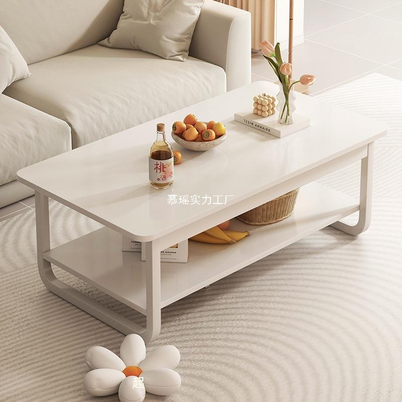 奶油风茶几客厅家用小户型出租屋现代简约新款桌子阳台简易小茶台