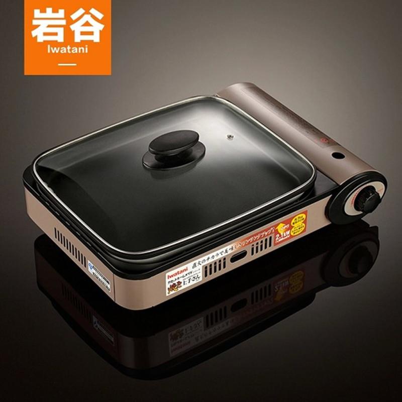 岩谷 ZGHP-1便携煎炒炉 牛排煎烤炉 烧烤肉炉具 野外瓦斯炉带烤盘