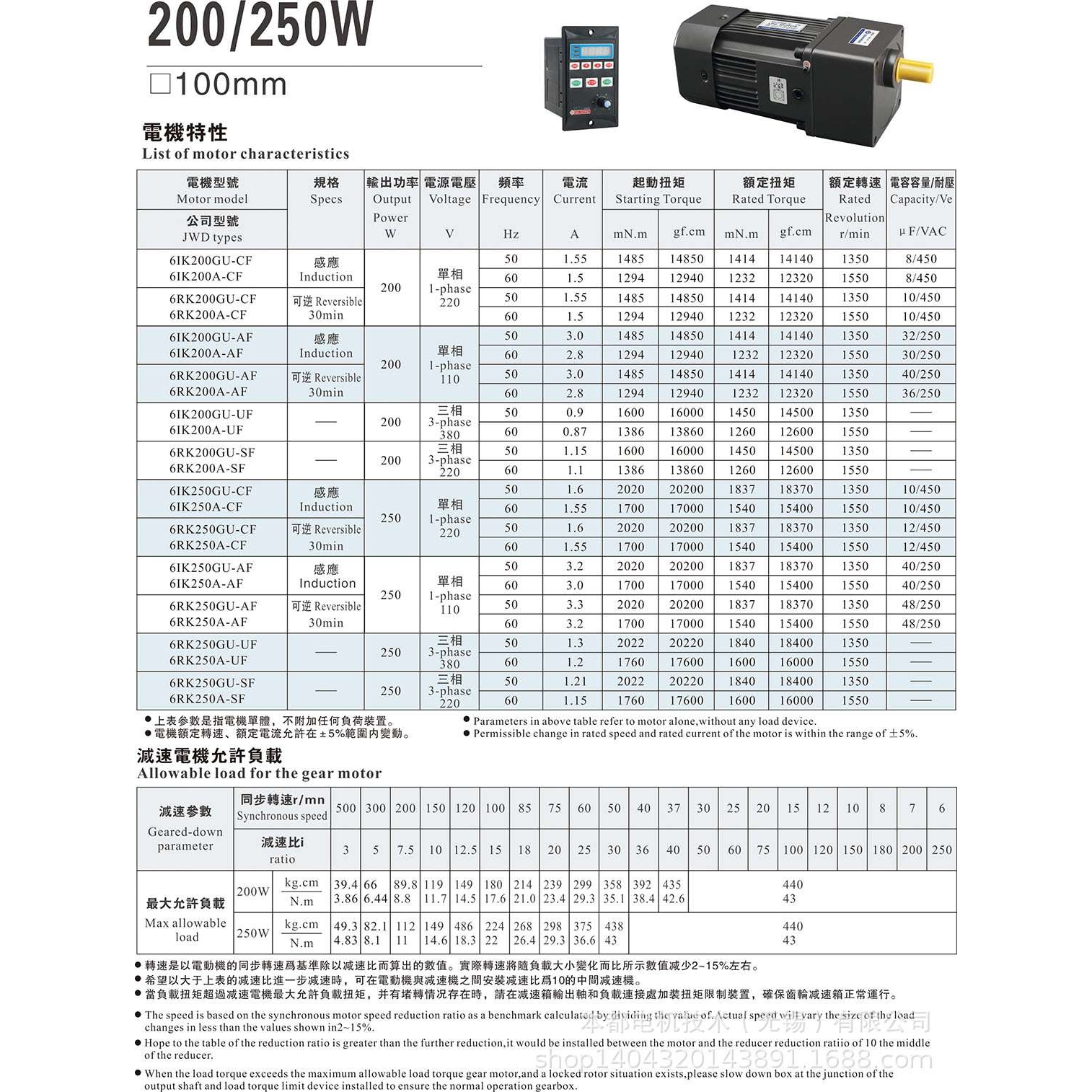 广西LPG电机  4RK40GN-C  220v自配电机