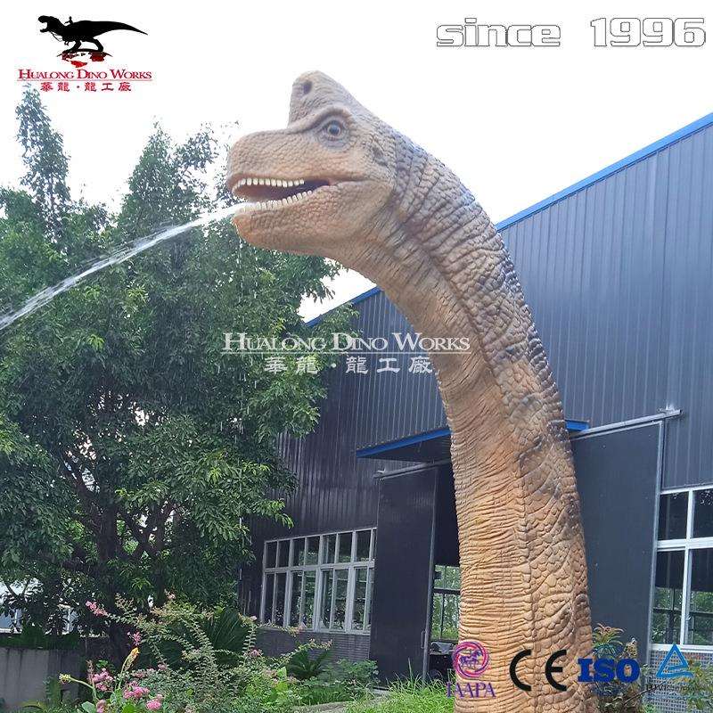 仿真恐龙喷水腕龙头艺术装饰摆件 自贡恐龙之乡大型源头工厂