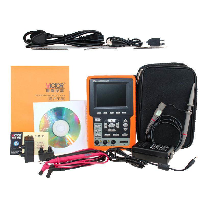 Victor/胜利VC210 手持式彩色示波器20MHZ带宽 单通道带电脑接口