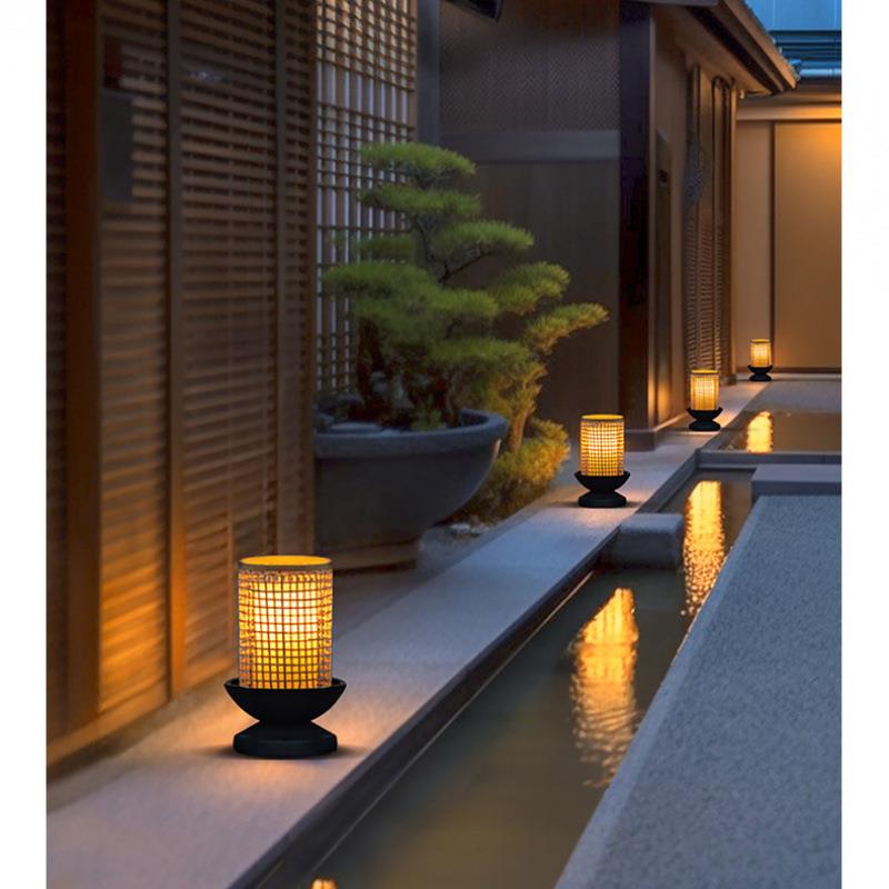 日式简约禅意草坪灯网红氛围灯户外防水楼顶灯室外草地家用庭院灯