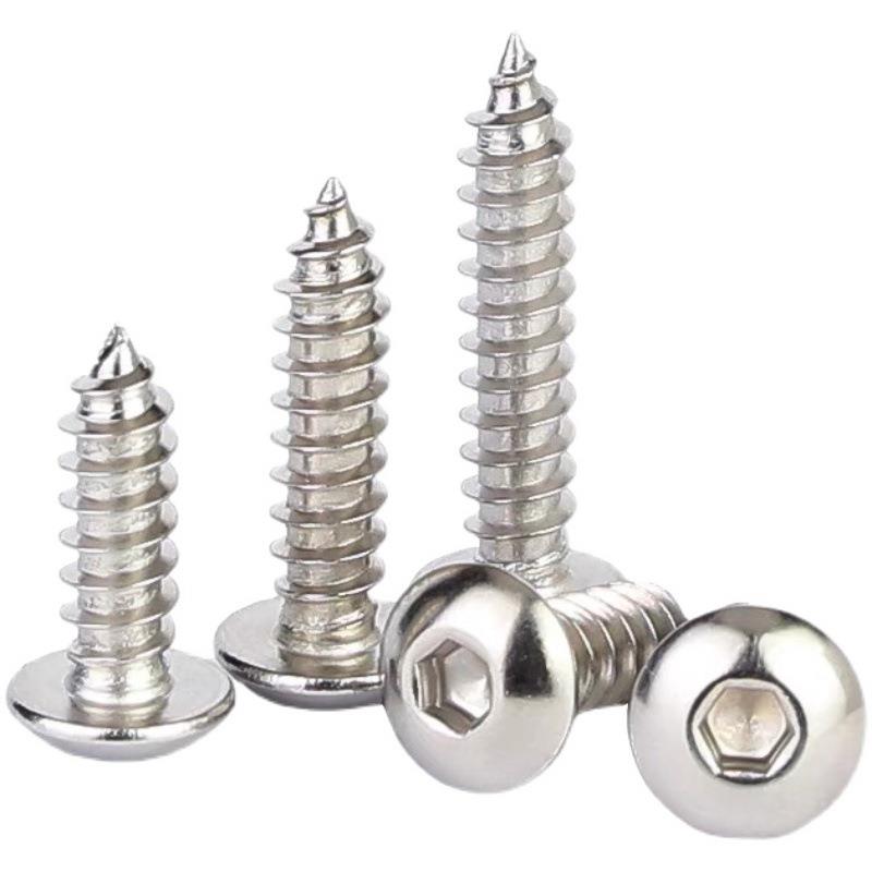 M4M5 不锈钢304内六角圆头自攻PCA GB845内六角圆杯木牙螺丝钉