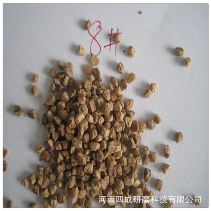 河南厂家供应喷砂磨料 眼镜腿喷砂打磨用核桃砂30#