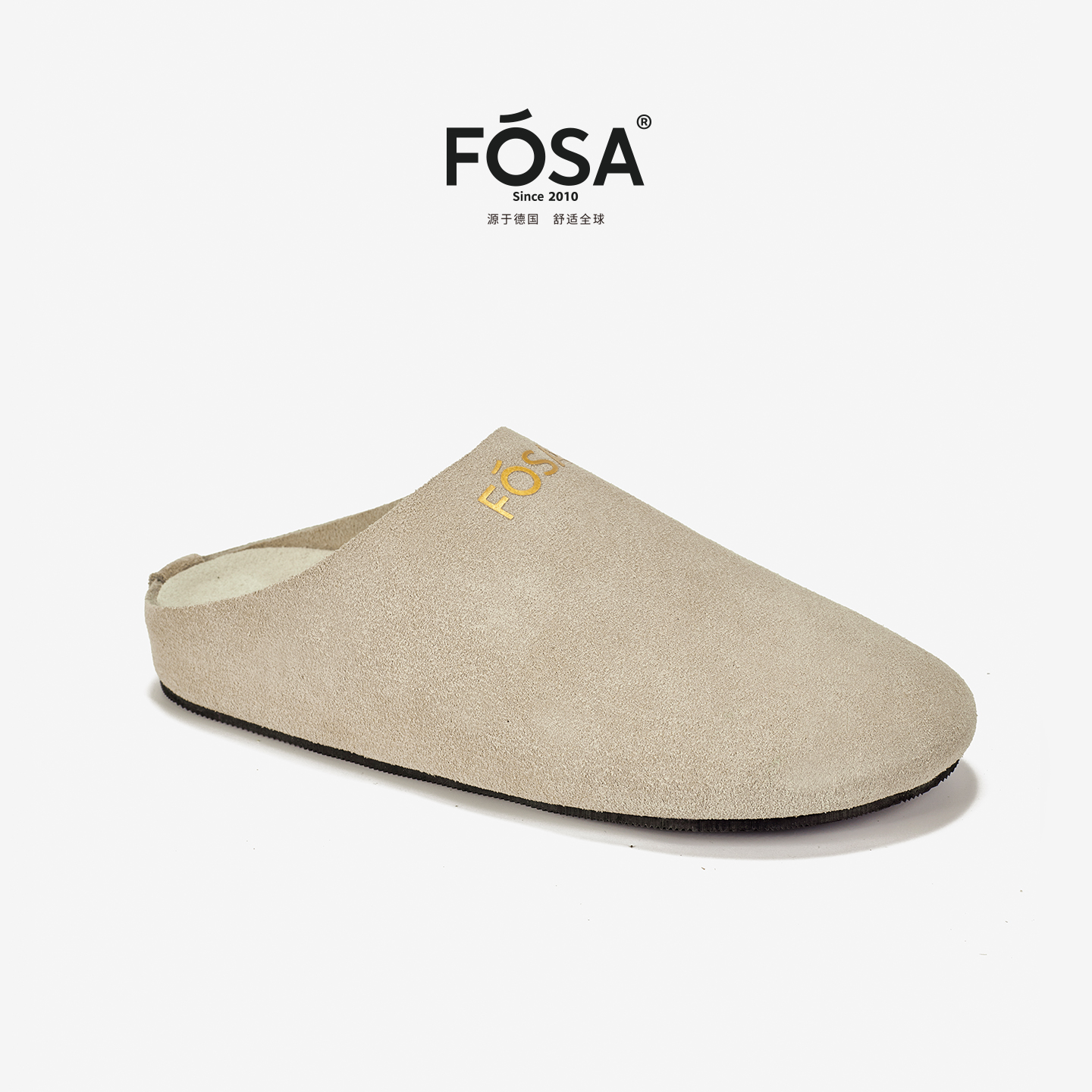 FOSA秋季新款一脚蹬半拖穆勒鞋