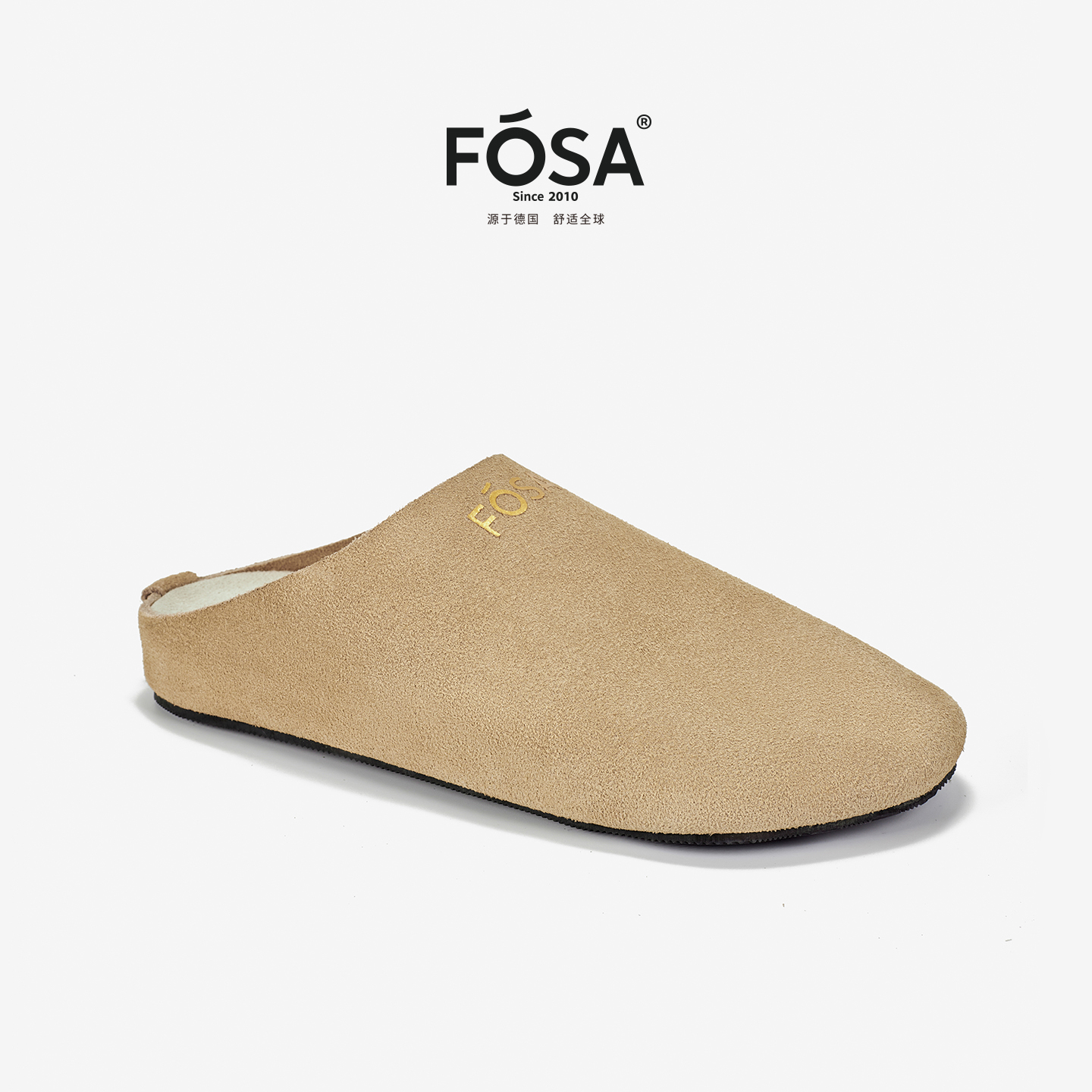 FOSA秋季新款一脚蹬半拖穆勒鞋