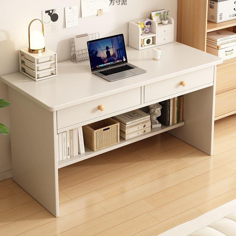梳妆台书桌一体奶油风化妆桌卧室现代简约家用床头桌子化妆小桌子