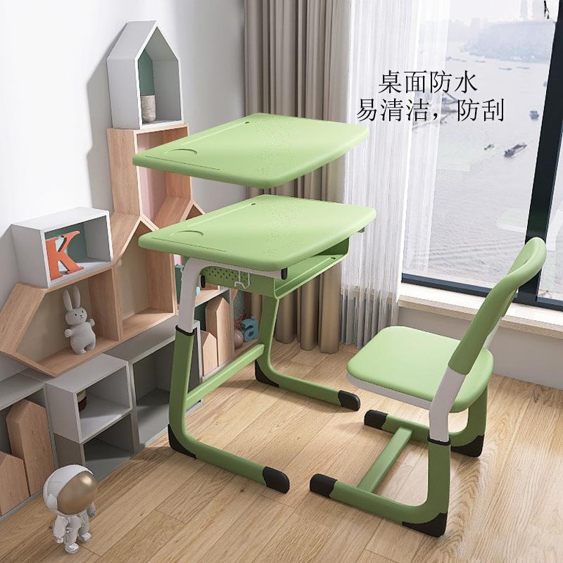学生单人儿童学习书桌套装升降课桌椅厂家中小学校教室