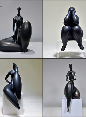 树脂雕塑摆件人j物艺术酒店现代装饰别墅样板房间客厅玄关大厅摆