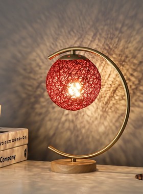 结婚台灯婚房卧室床头灯新t娘陪嫁灯长明命灯红色喜庆新人闺蜜礼