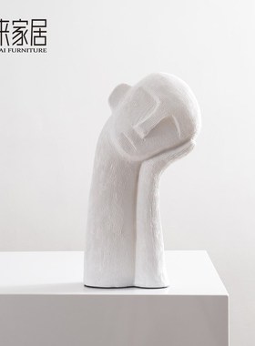 简约现代凝思男孩l摆件客厅玄关电视柜桌面摆放饰品样板间酒柜陈