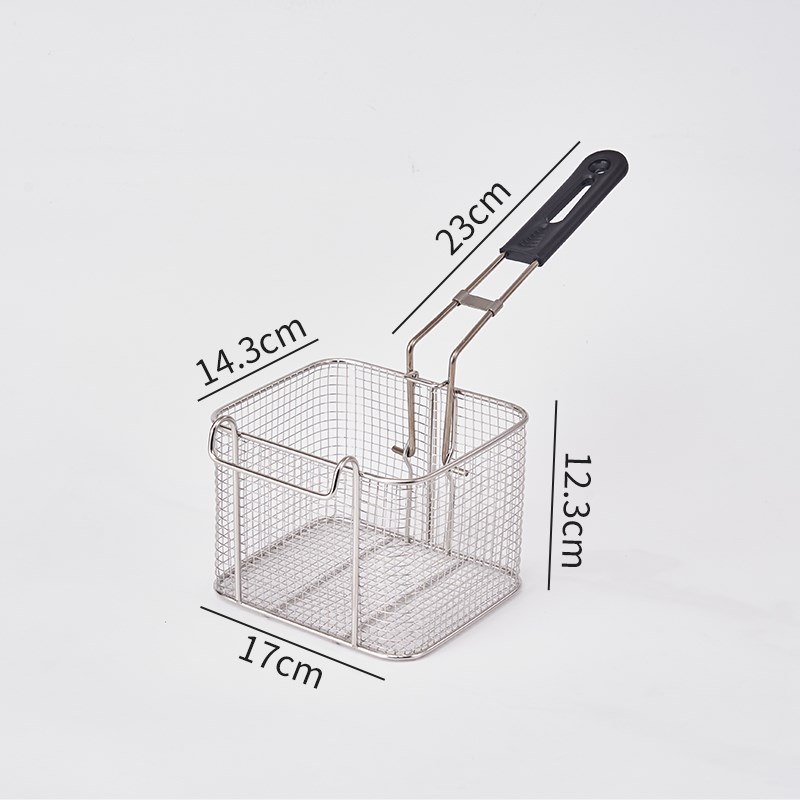 不锈钢薯条油炸网篮筛细密炸筐商用通号炸炉控油篮W漏框过滤方形