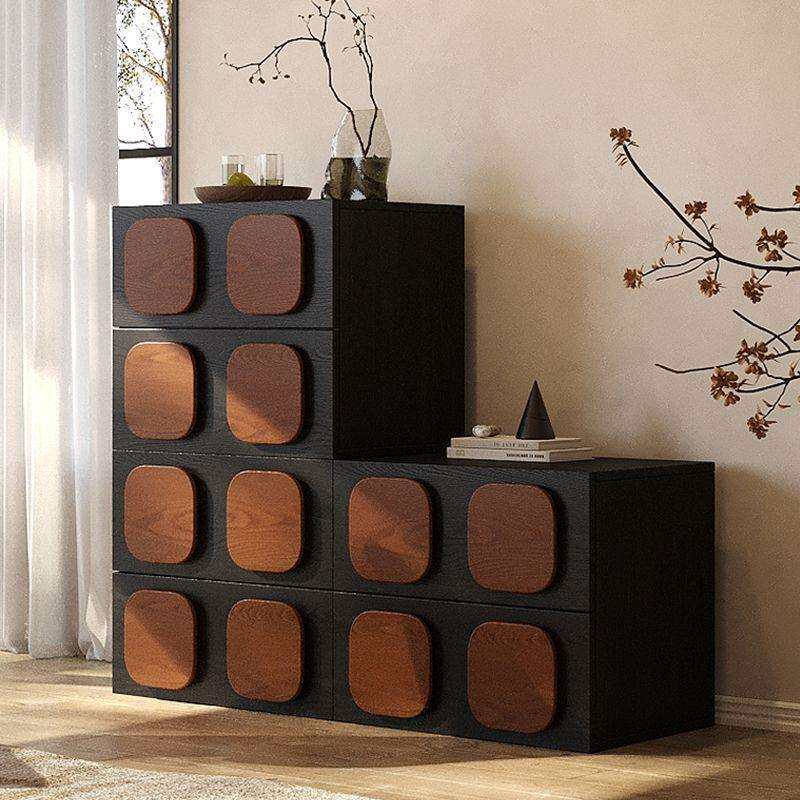 法式中古风实木斗柜客厅餐边柜卧室床头柜储物柜复古卡门柜