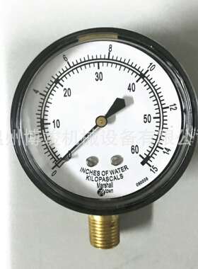 MARSHALLTOWN马绍恩膜盒压力表15KPA双量程微压表