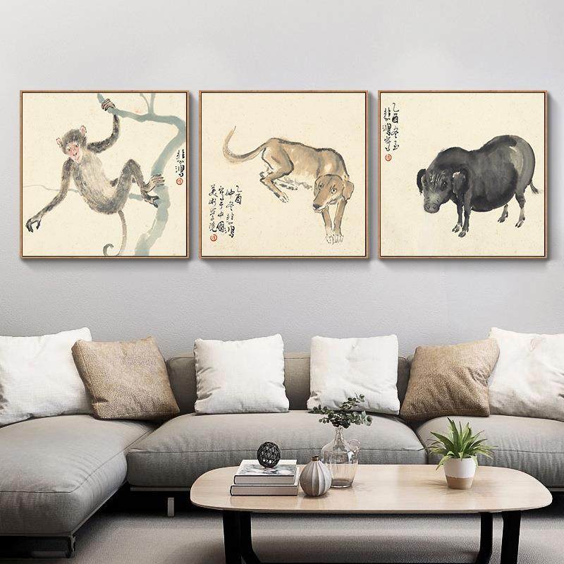 徐悲鸿国画十二生肖动物鼠牛虎兔龙蛇马羊猴鸡狗猪挂画壁画装饰画,鲜花速递/花卉仿真/绿植园艺,割草机/草坪机,淘宝优惠券,粉丝福利购,淘宝优惠卷