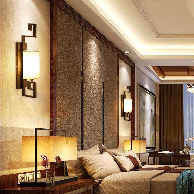 亿大灯饰 新中式壁灯中国风客厅卧室床头现代简约LED过道走廊楼梯