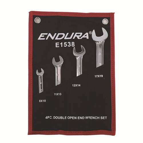 力易得（ENDURA)（8×10-17×19mm）4件双开口扳手E1538耐用套装