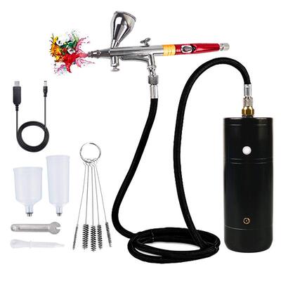 亚马逊 eaby热销自动停启充电式电动小喷笔气泵套装模型喷漆上色