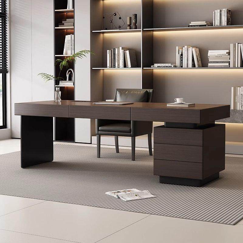 设计师轻奢书桌椅电脑桌现代简约组合办公桌家用高档意式极简书房,3C数码配件,USB灯,淘宝优惠券,粉丝福利购,淘宝优惠卷